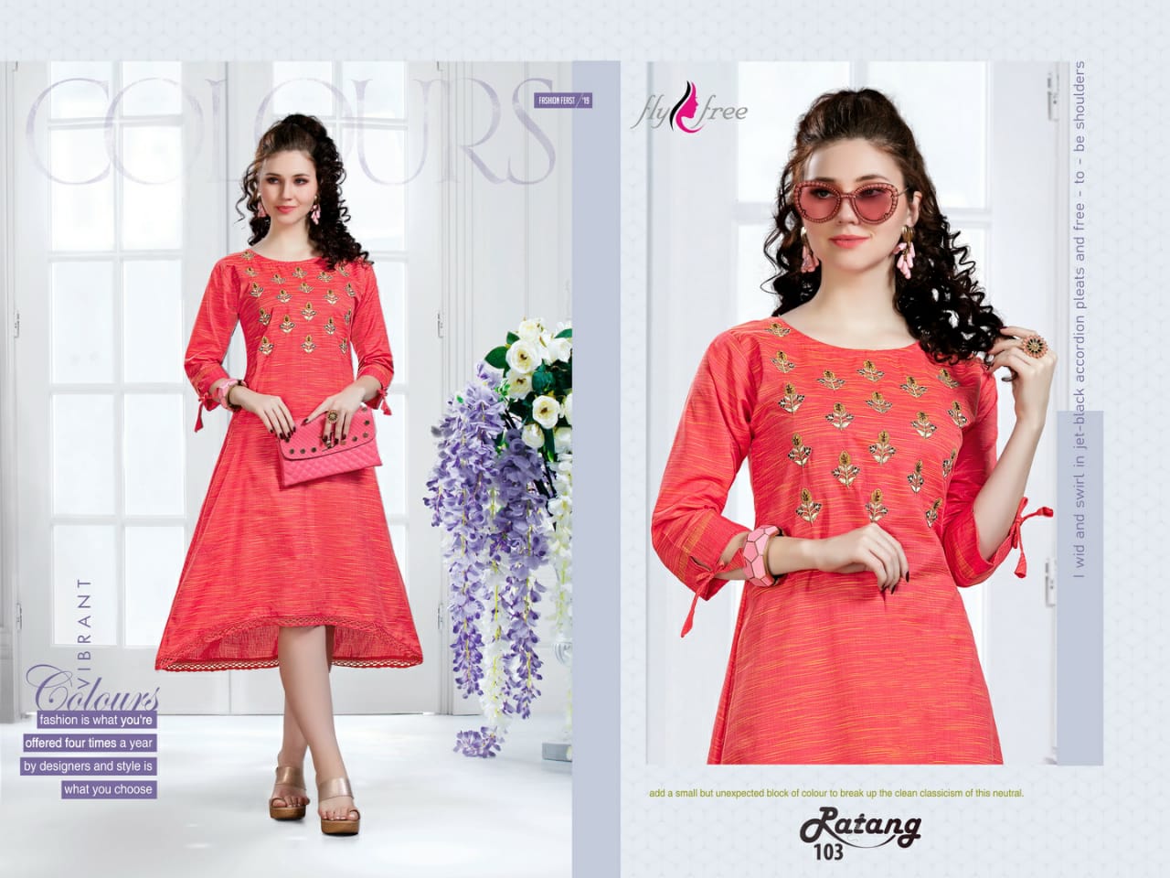 Fly Free Present Patang Handloom Cotton Kurti Collection