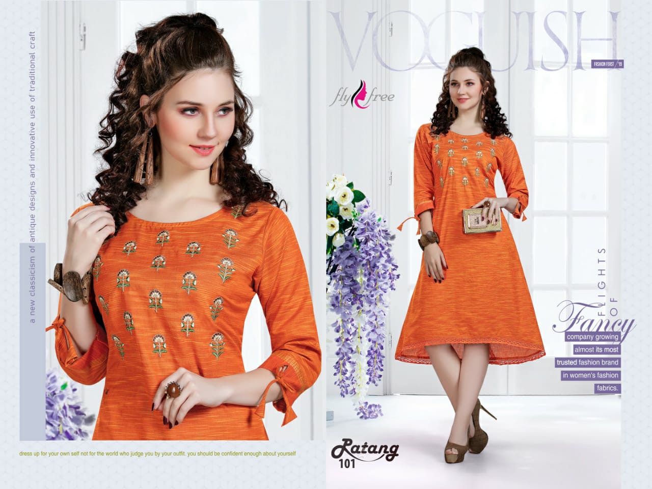 Fly Free Present Patang Handloom Cotton Kurti Collection