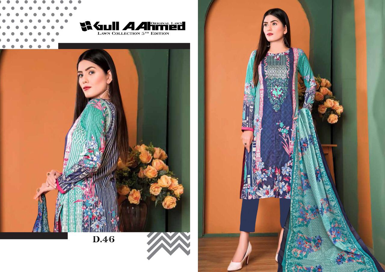 Gul Ahmed Vol 5 Printed Salwar Suits Collection.