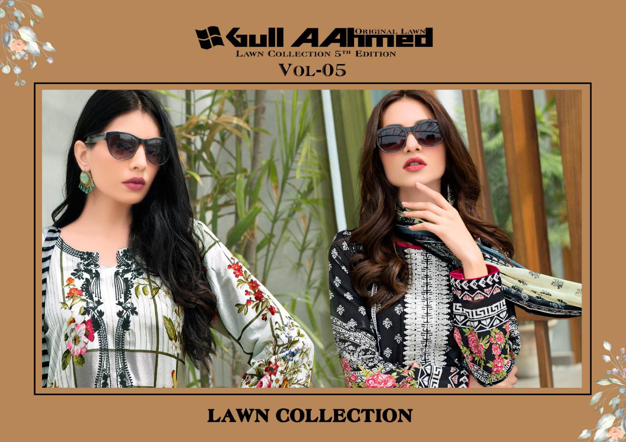 Gul Ahmed Vol 5 Printed Salwar Suits Collection.