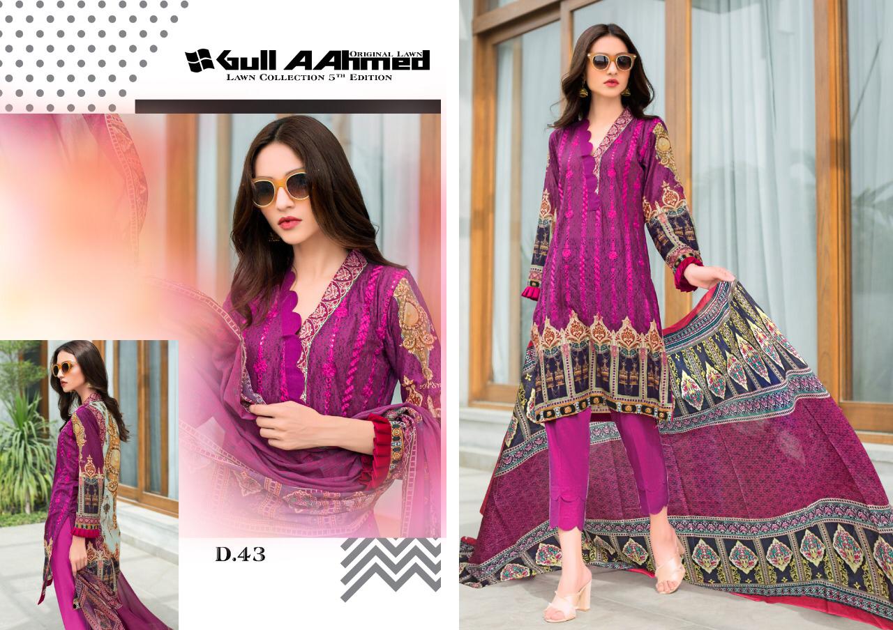 Gul Ahmed Vol 5 Printed Salwar Suits Collection.
