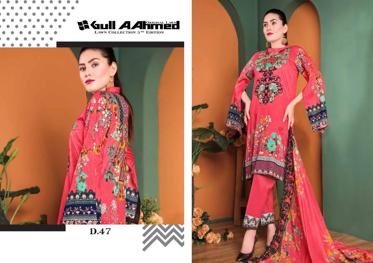 Gul Ahmed Vol 5 Printed Salwar Suits Collection.