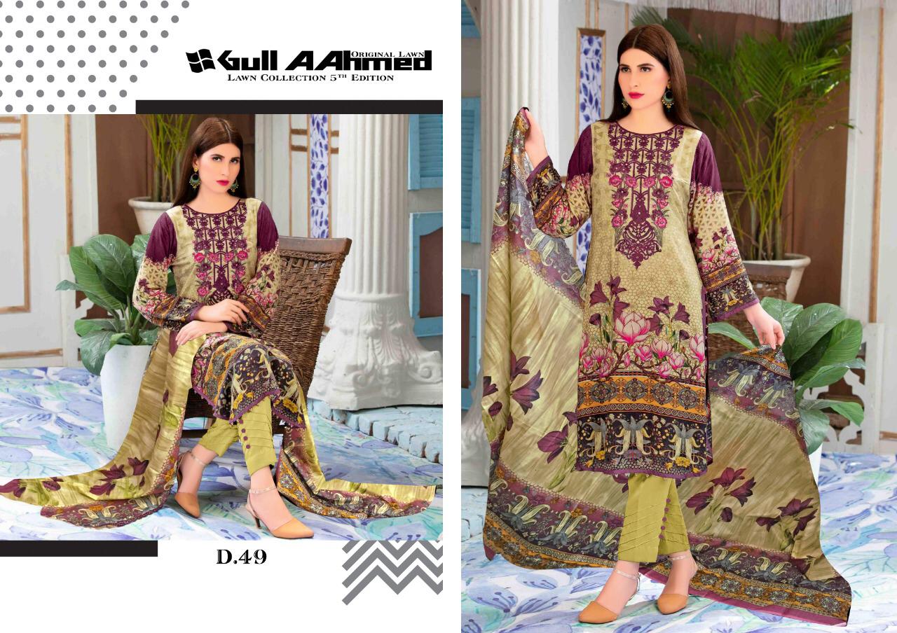 Gul Ahmed Vol 5 Printed Salwar Suits Collection.
