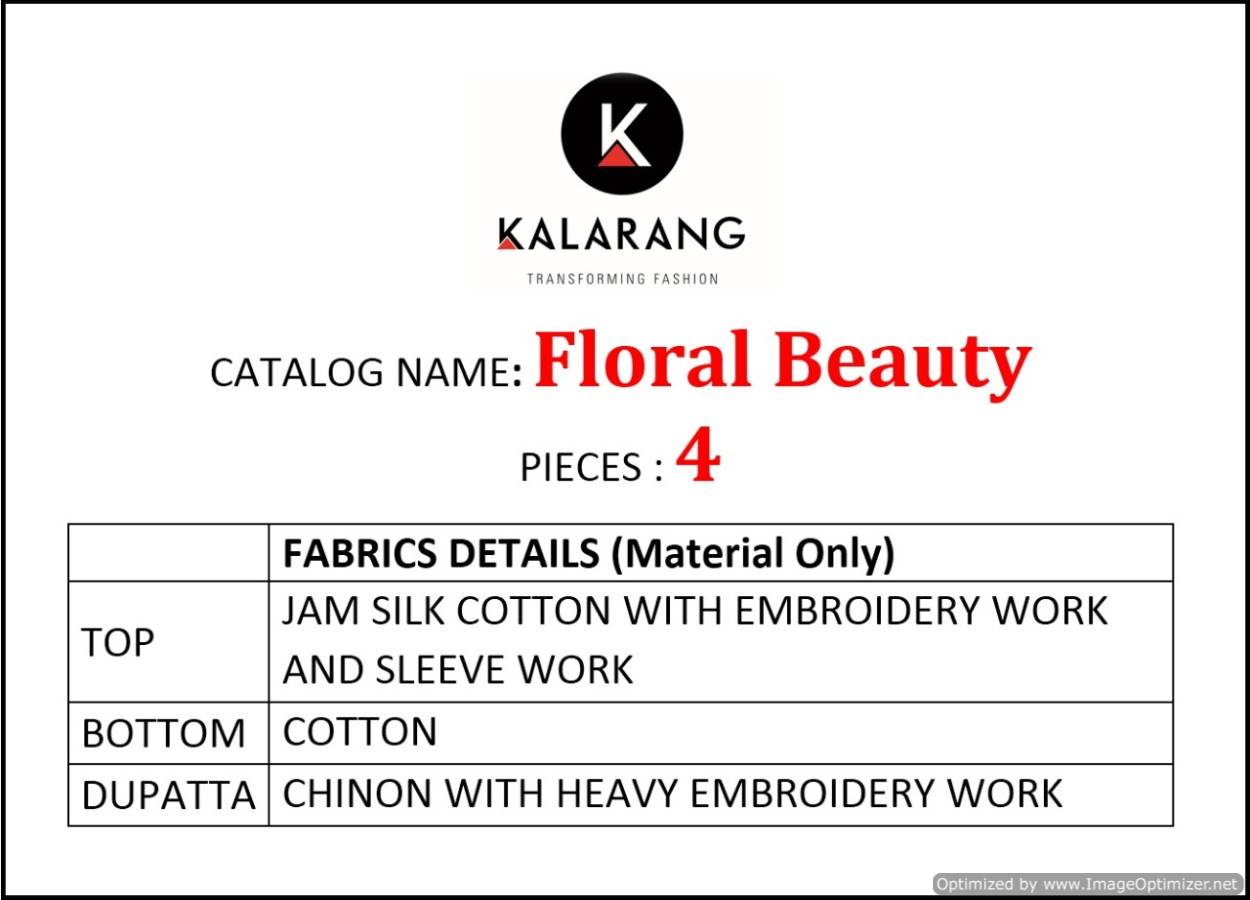 Kalarang Present Floral Beauty Dress Material Collection.
