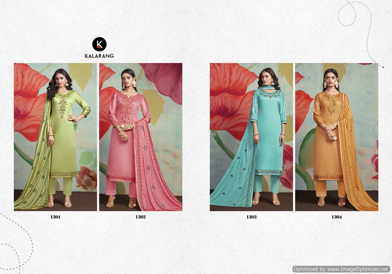 Kalarang Present Floral Beauty Dress Material Collection.