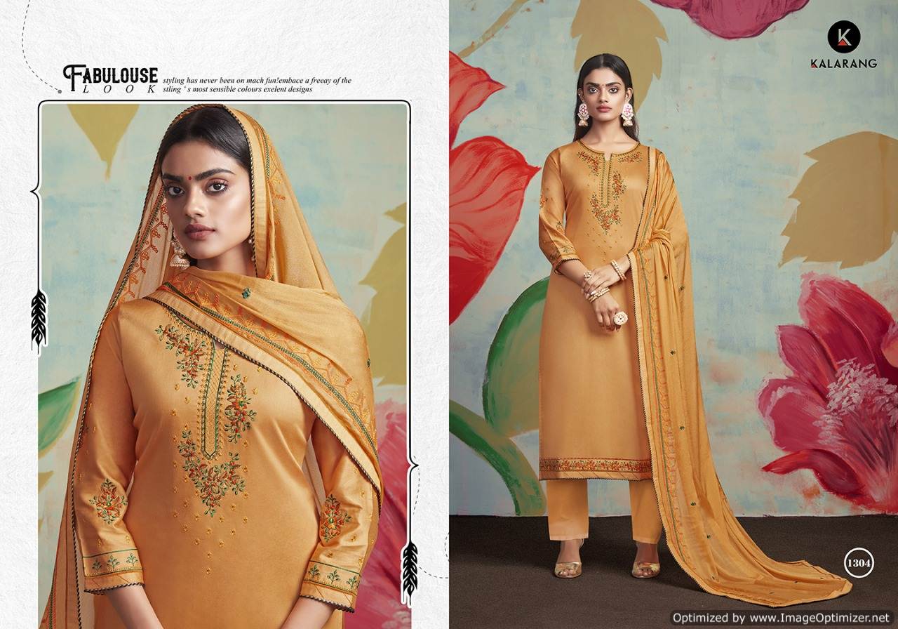 Kalarang Present Floral Beauty Dress Material Collection.