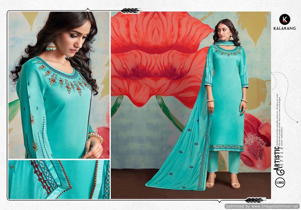 Kalarang Present Floral Beauty Dress Material Collection.