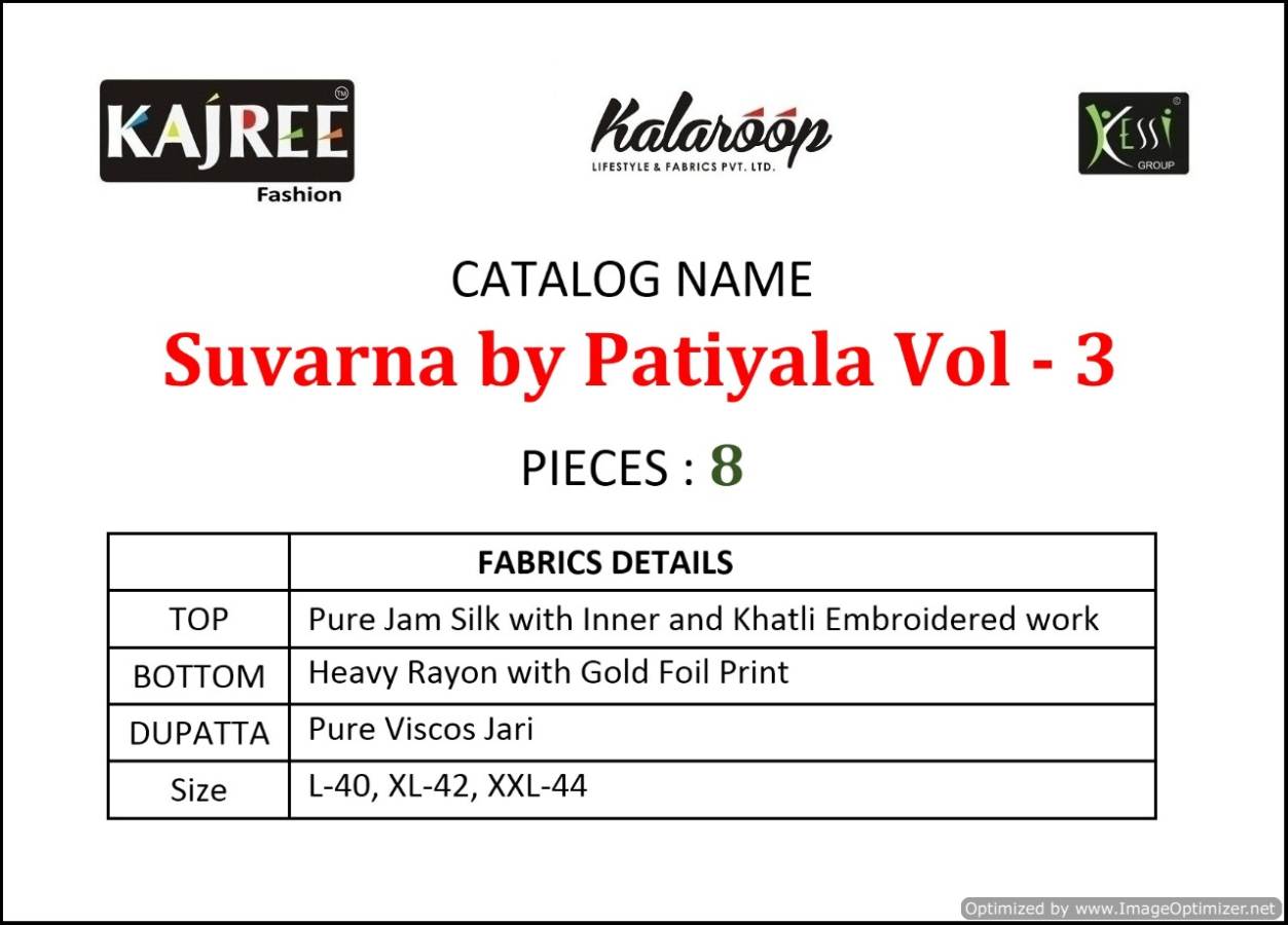 Kalaroop Present Suvarna By Patiala Vol 3 Collection