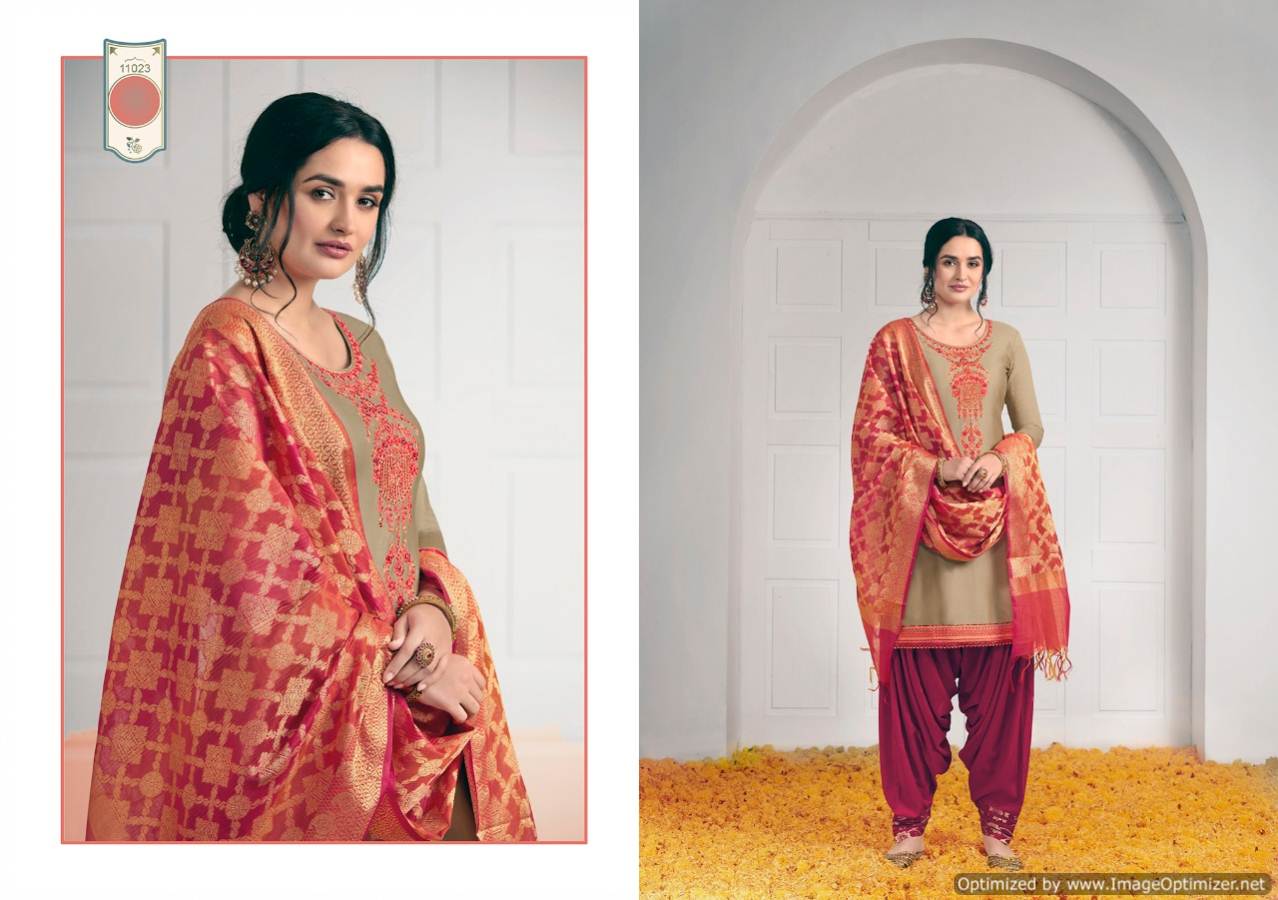 Kalaroop Present Sunheri By Patiala Ready Made Collection