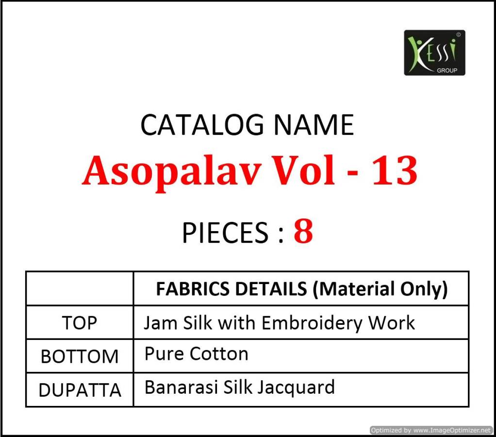 Kessi Present Asopalav Vol 13 Dress Material Collection.