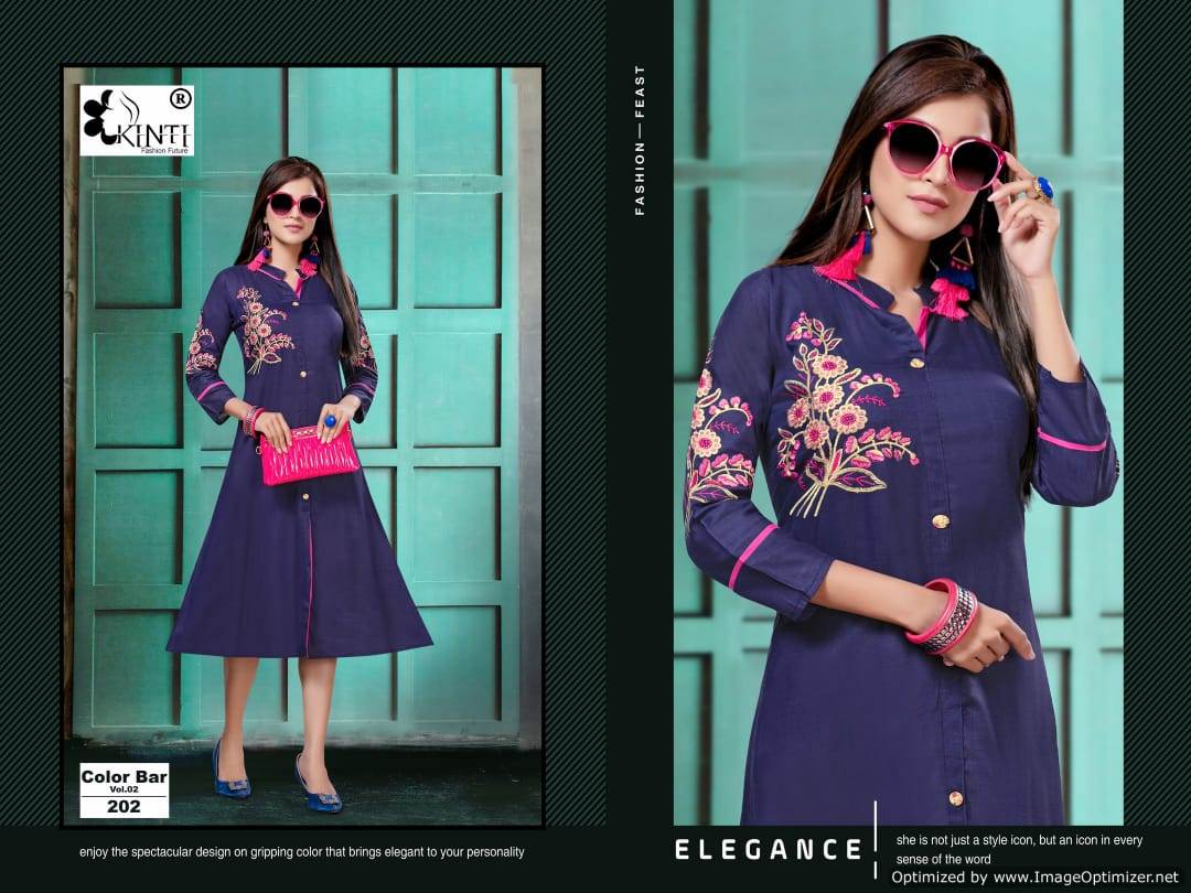 Kinti By Colorbar 2 Rayon Slub Printed Short Kurti