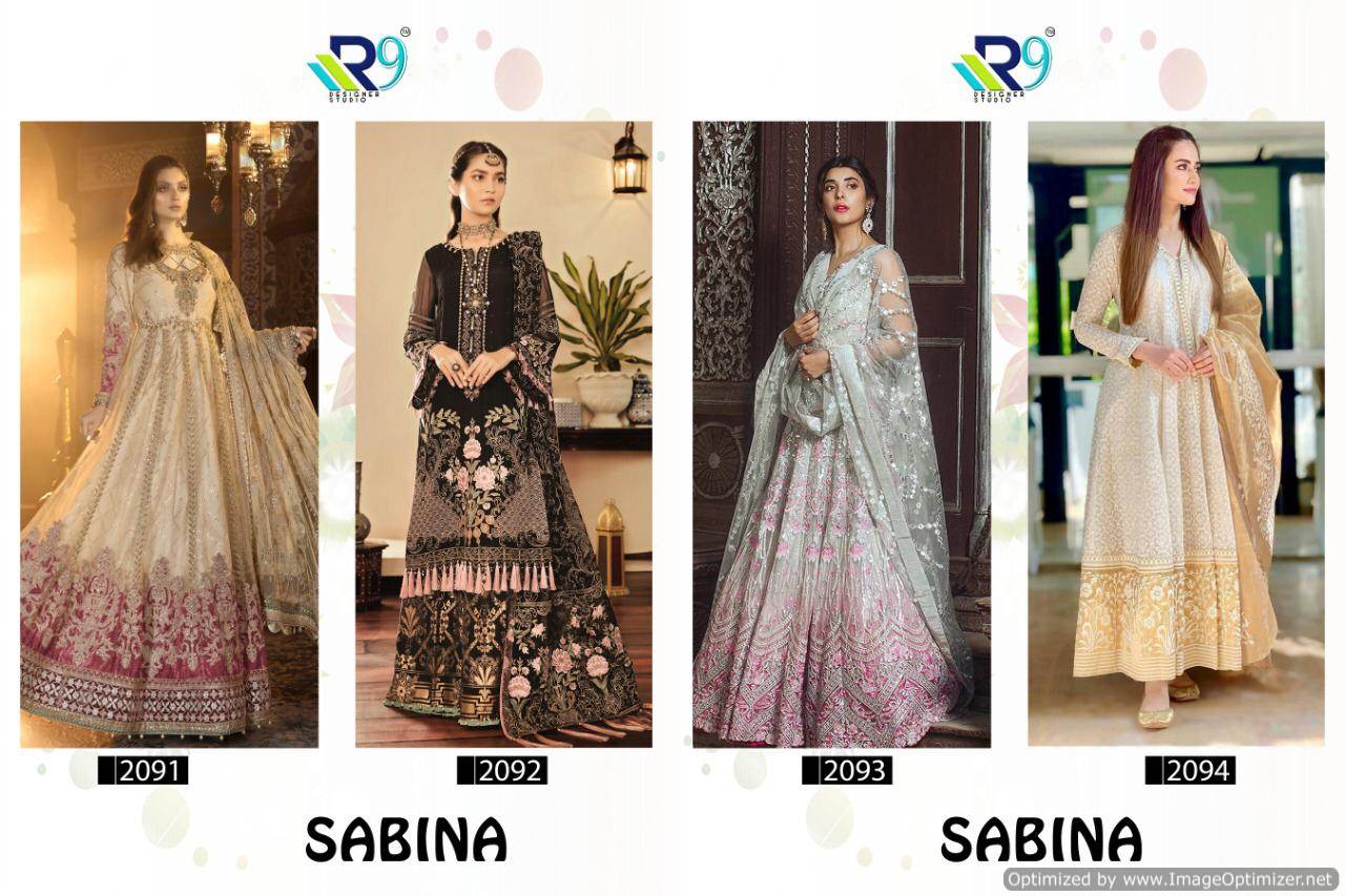R9 Present Sabina Pakistani Salwar Suits Collection.