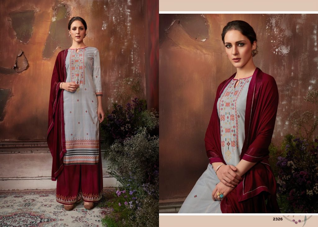 Rangoon Present Red Cherry Dress Material Catalogue