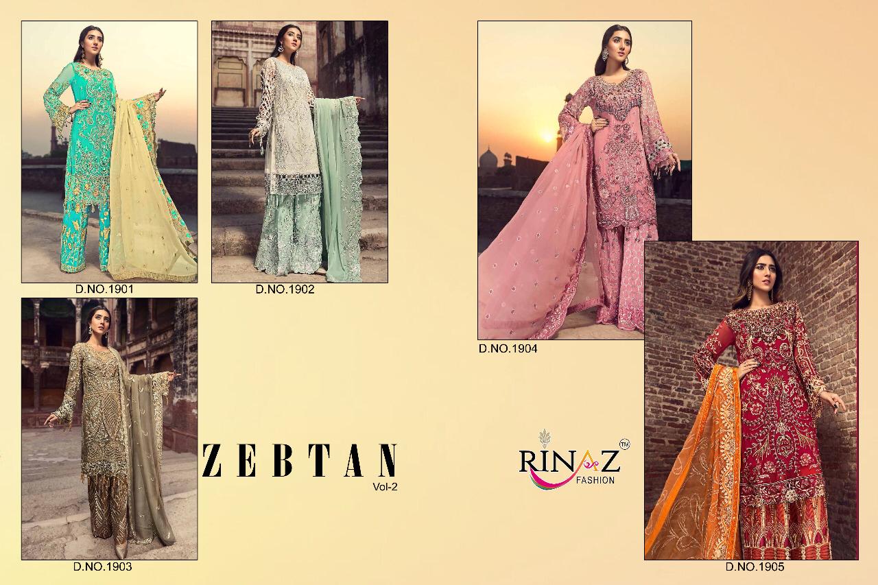 Rinaz Present Zebtan Vol 2 Designer Pakistani Salwar Suits