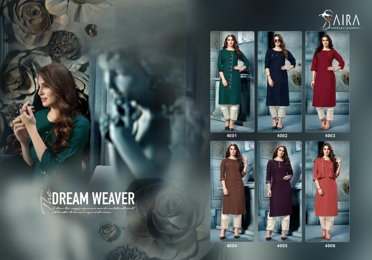 Saira Vol 4 Casual Wear Kurtis Catalogue