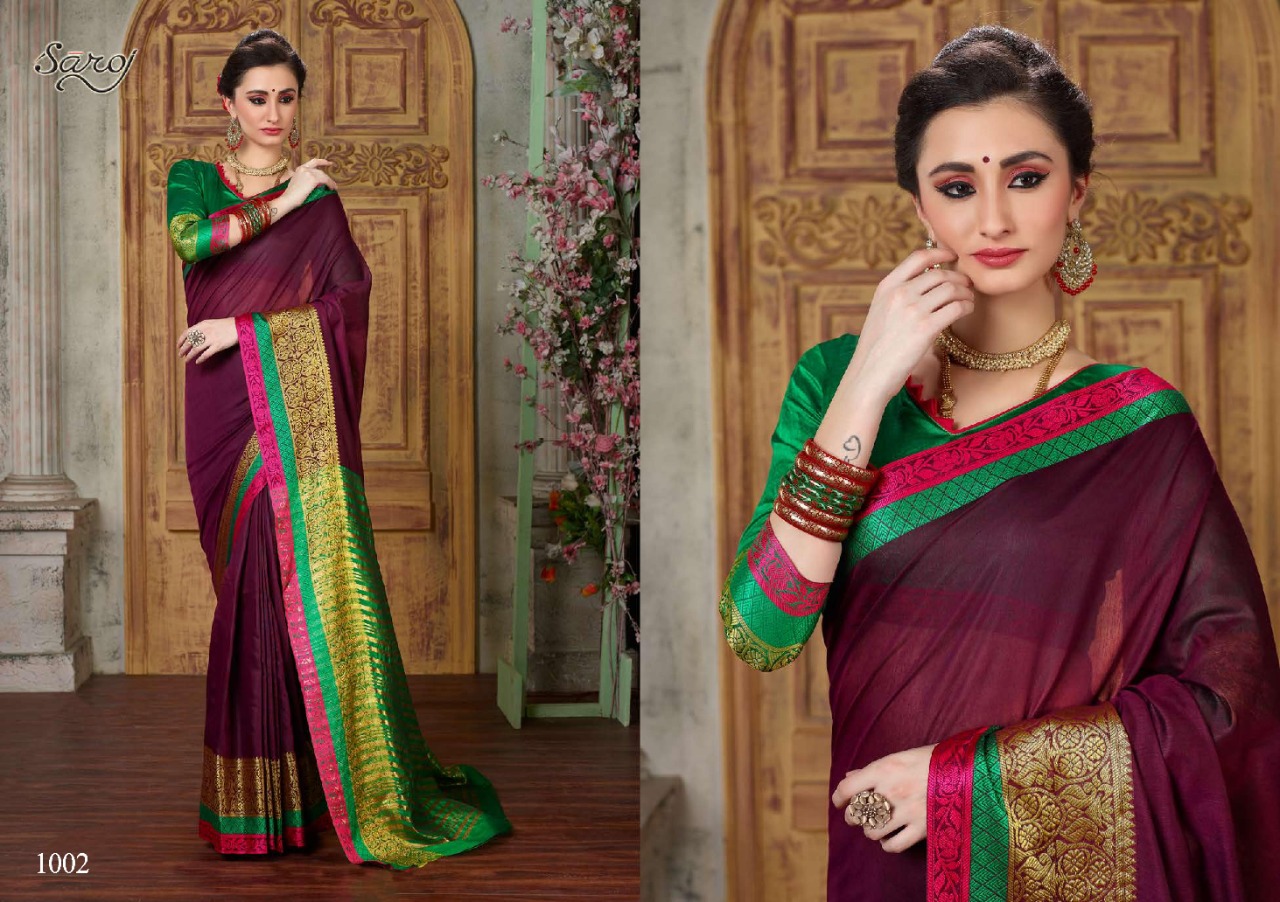 Saroj Present Hansa Sarees Catalogue