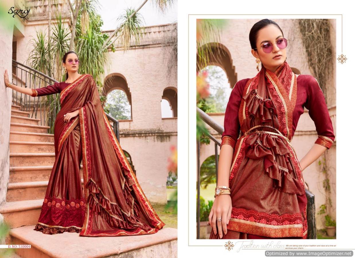 Saroj Present Mellody Designer Sarees Catalogue.