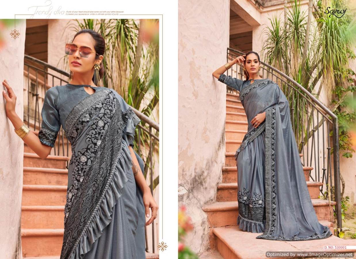 Saroj Present Mellody Designer Sarees Catalogue.