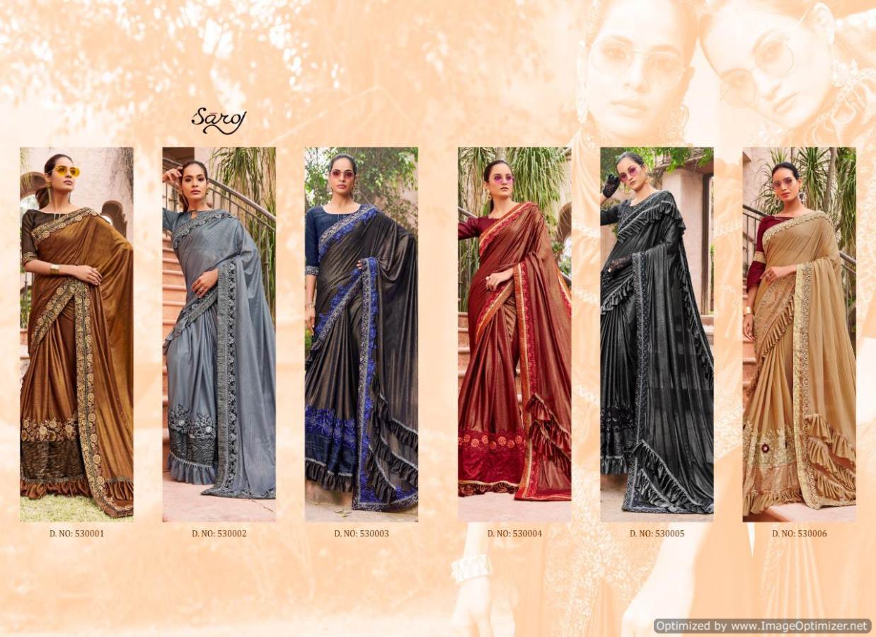 Saroj Present Mellody Designer Sarees Catalogue.