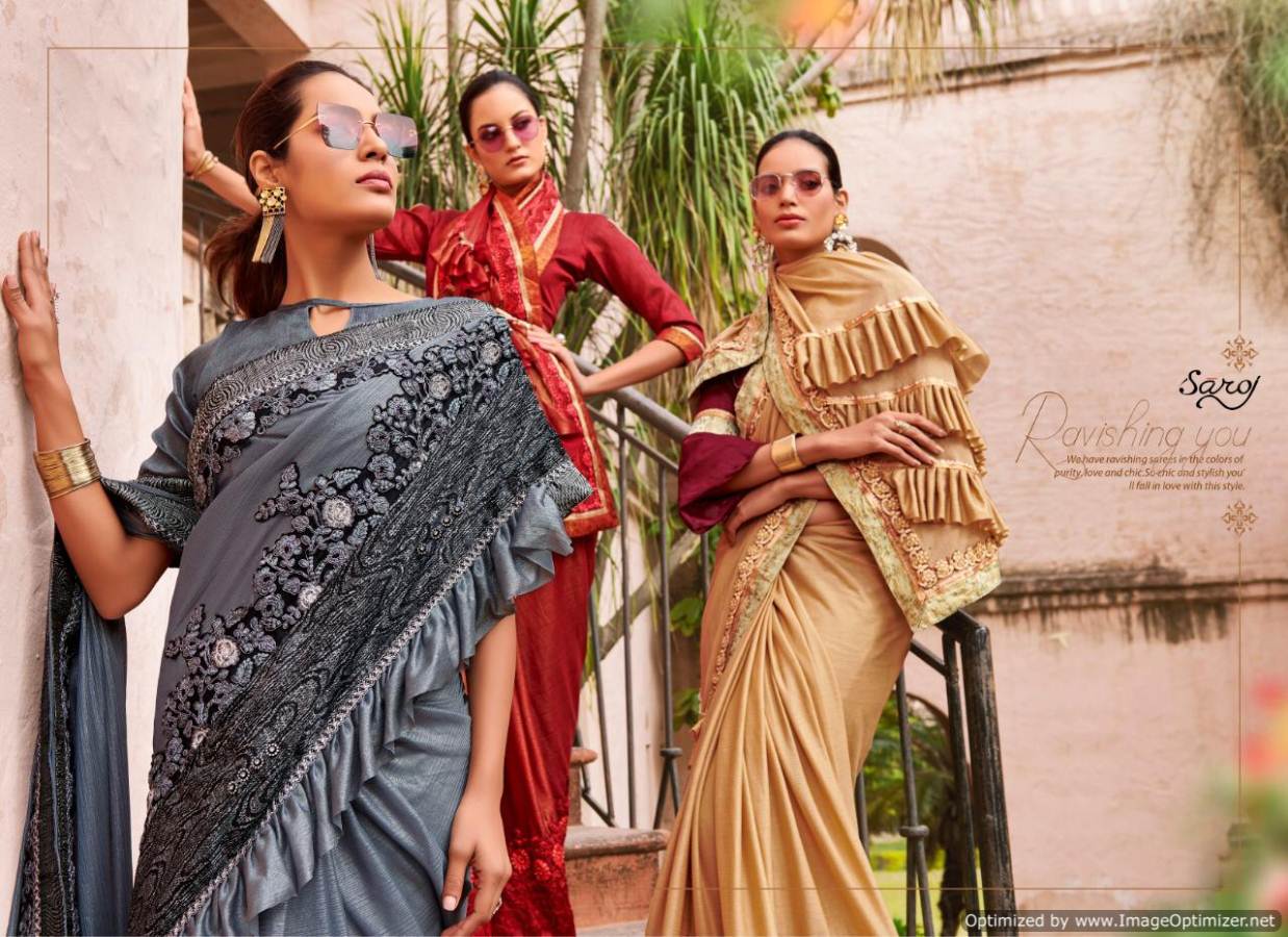 Saroj Present Mellody Designer Sarees Catalogue.