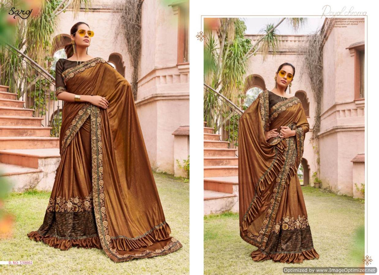 Saroj Present Mellody Designer Sarees Catalogue.