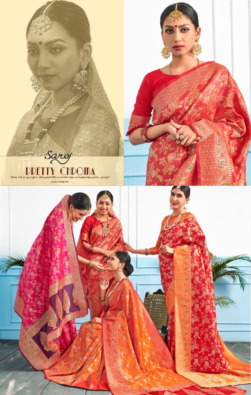 Saroj Present Solah Shrigar Silk  Sarees Catalogue