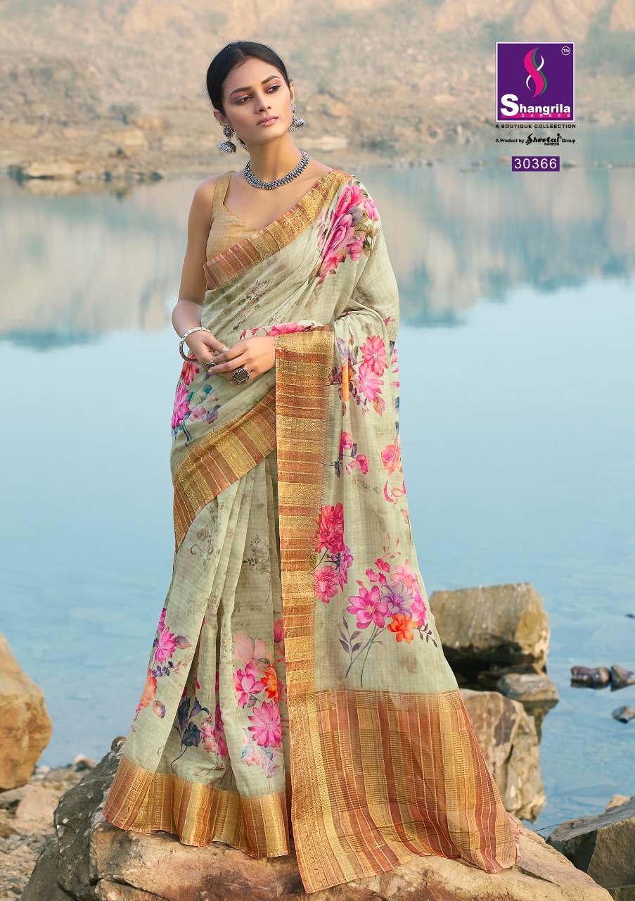 Shangrila Present Anupama Pure Digital Sarees Catalogue