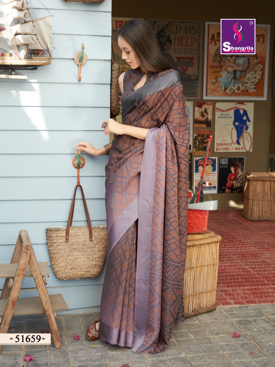 Shangrila Present Royal Brasso Vol 3 Sarees Catalogue