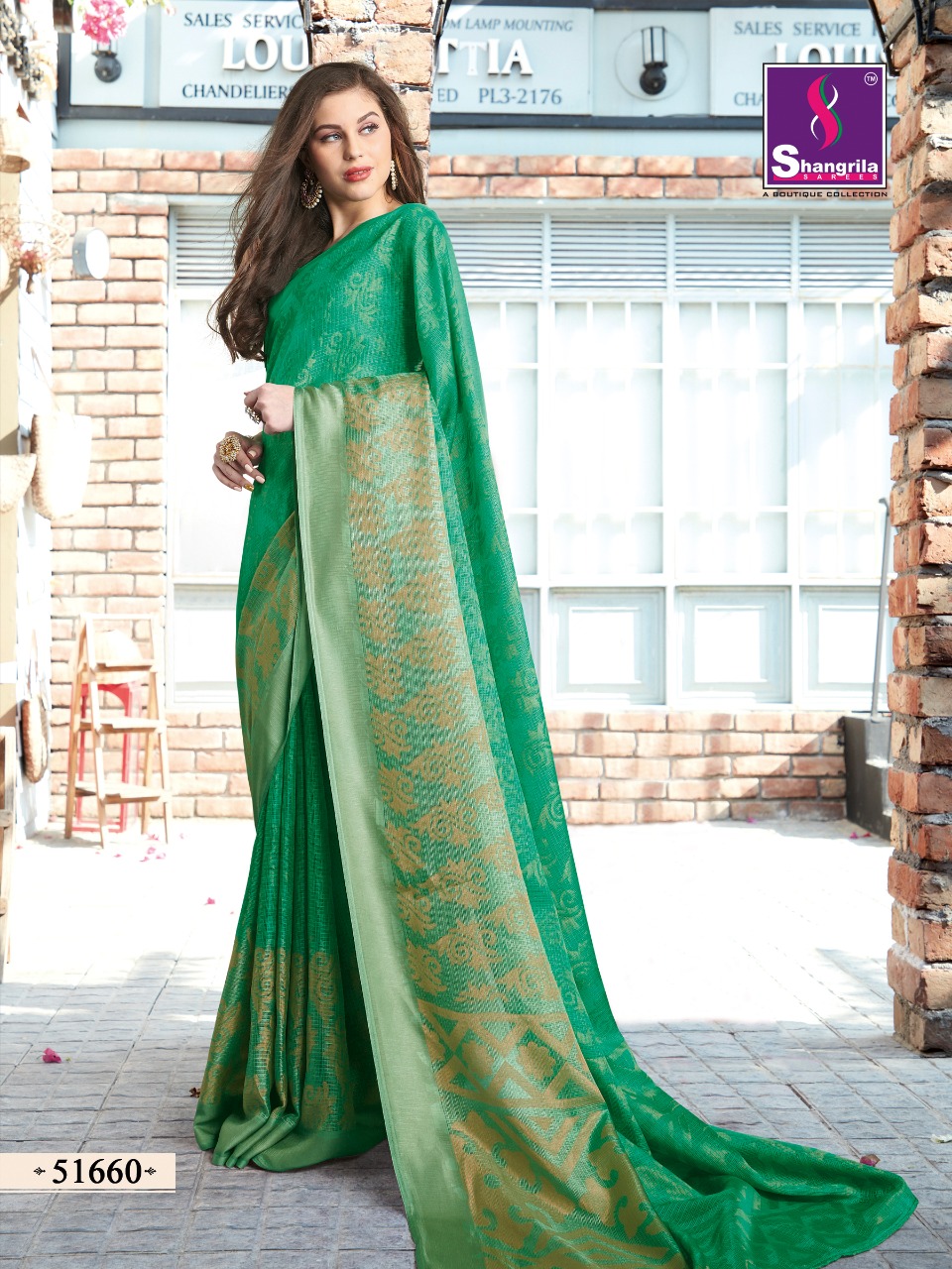 Shangrila Present Royal Brasso Vol 3 Sarees Catalogue