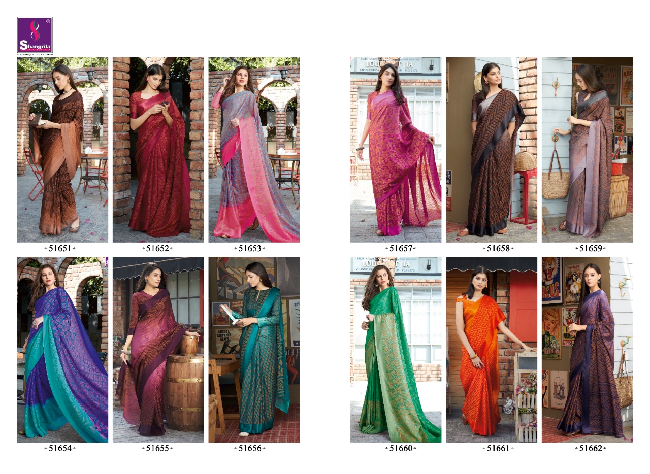 Shangrila Present Royal Brasso Vol 3 Sarees Catalogue