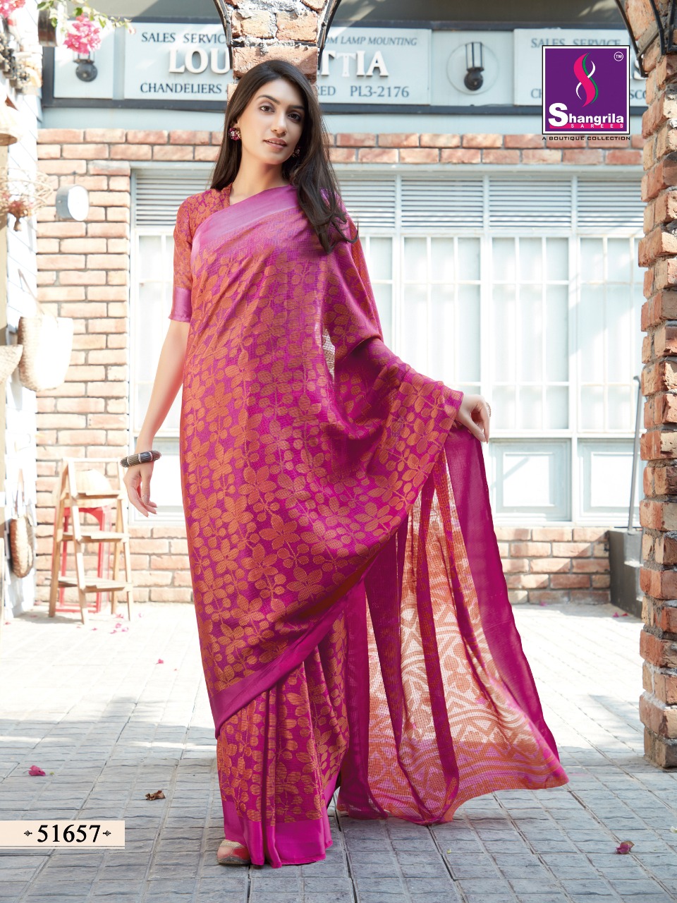 Shangrila Present Royal Brasso Vol 3 Sarees Catalogue