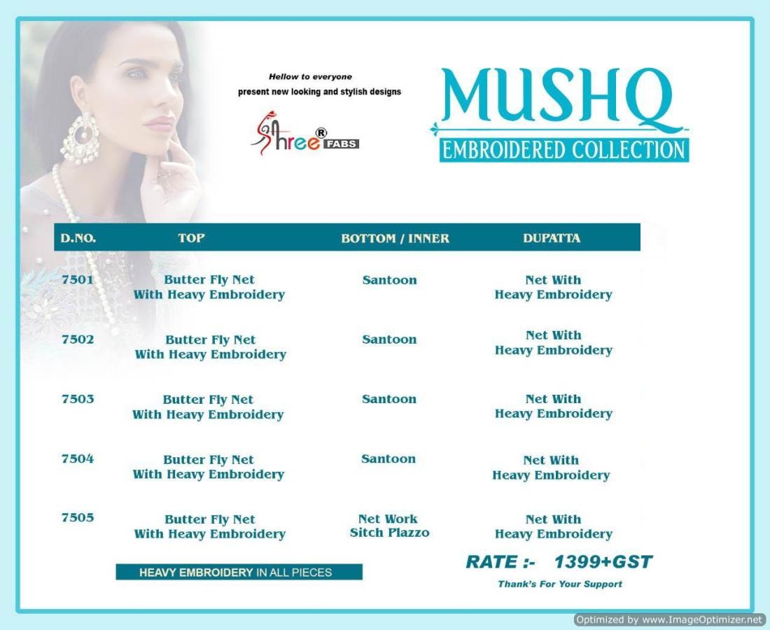Shree Present Mushq Salwar Suits Collection