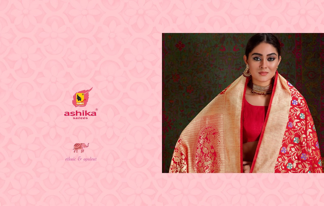 Ashika  Present   Meenakari  Silk  Sarees Catlogue