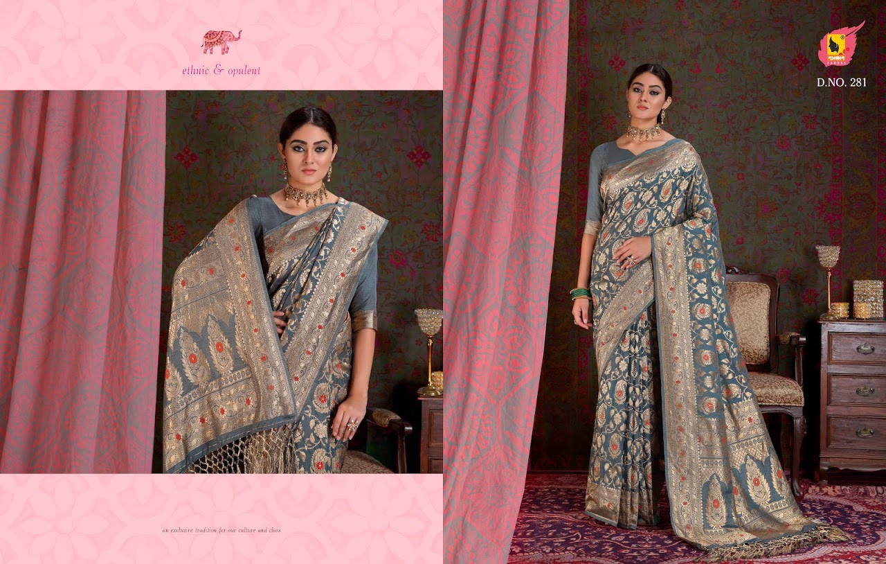 Ashika  Present   Meenakari  Silk  Sarees Catlogue