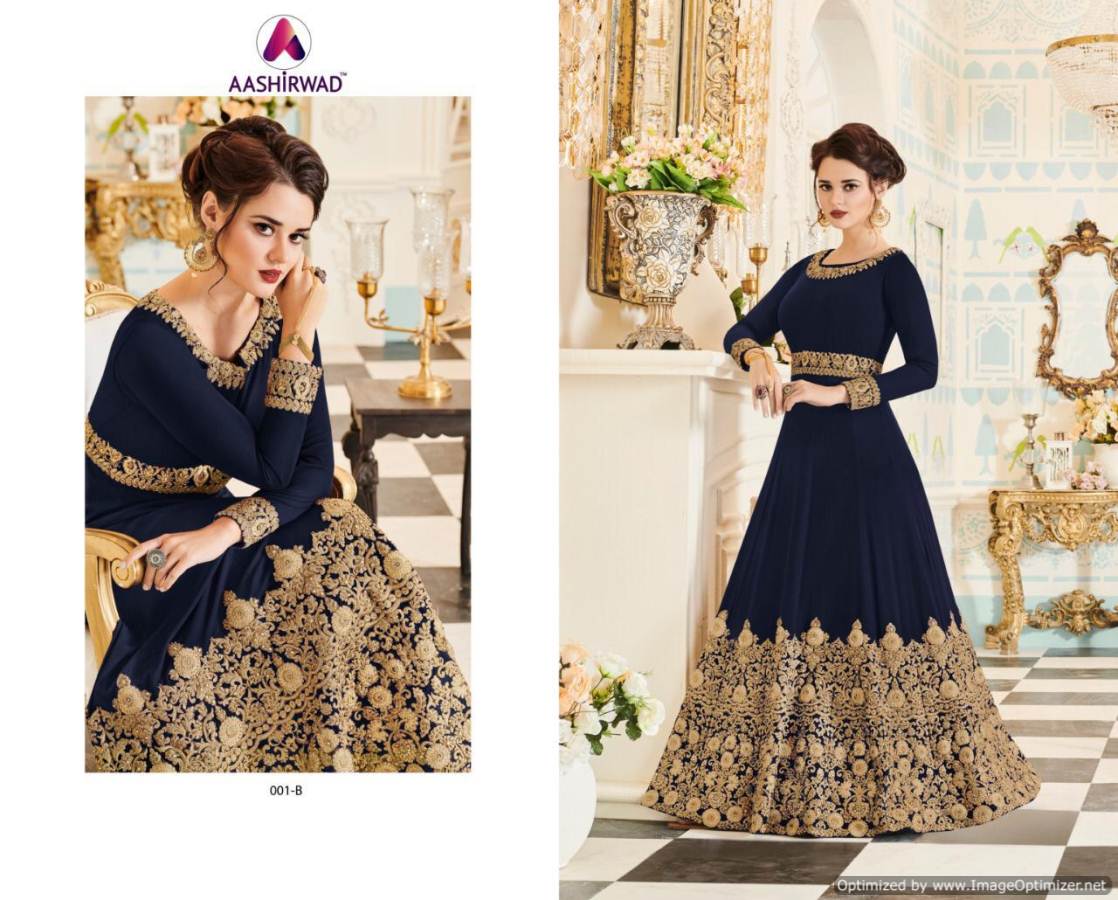 Aashirwad Present Veeda Gold Salwar Suits Collection.