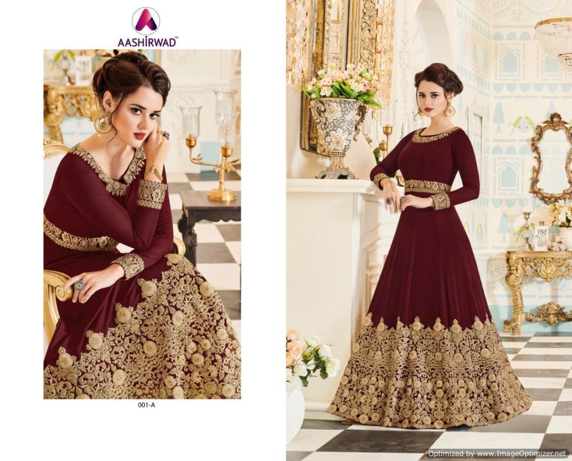 Aashirwad Present Veeda Gold Salwar Suits Collection.