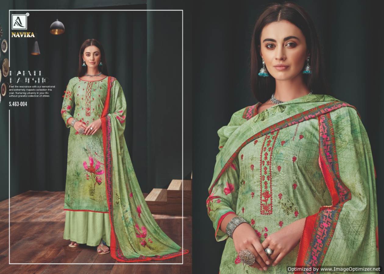 Alok Present Navika Printed Dress Material Catalogue