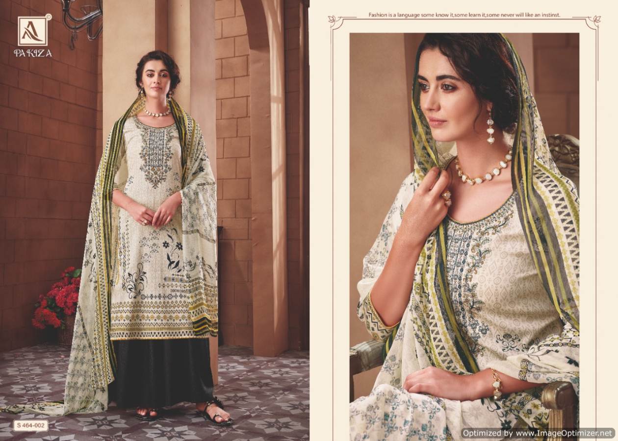 Alok Present Pakiza Pure Jam Cotton Digital Printed Dress Material