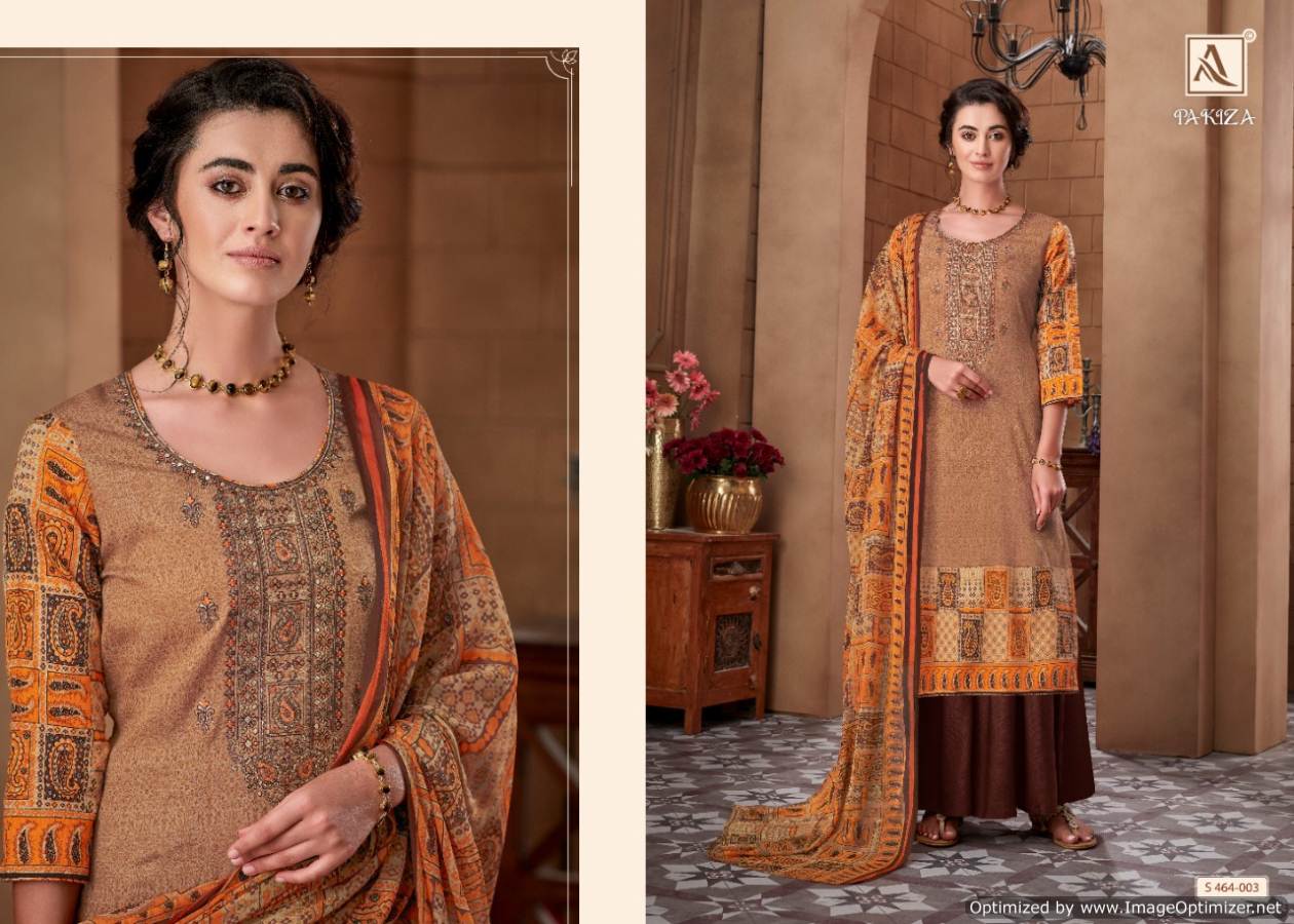 Alok Present Pakiza Pure Jam Cotton Digital Printed Dress Material