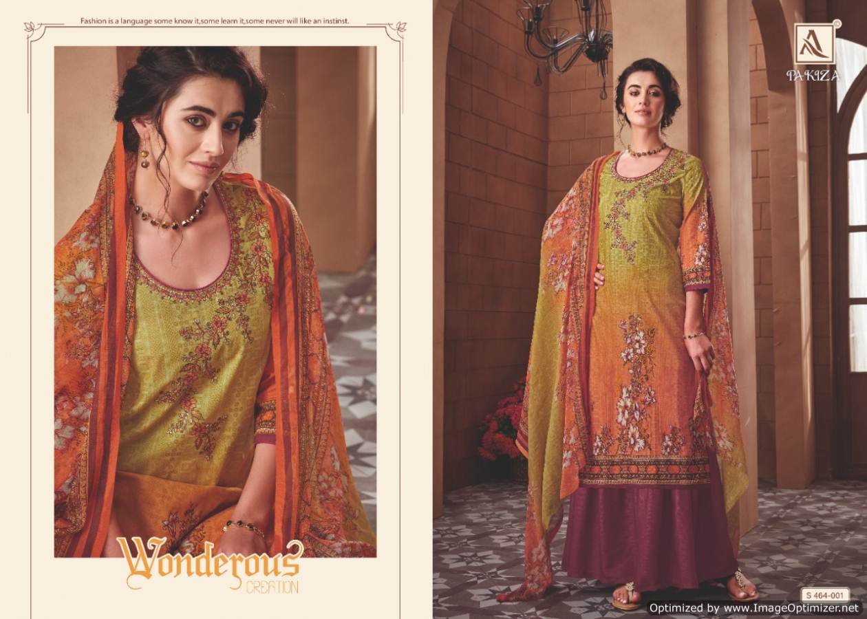 Alok Present Pakiza Pure Jam Cotton Digital Printed Dress Material