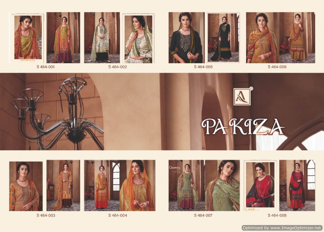 Alok Present Pakiza Pure Jam Cotton Digital Printed Dress Material
