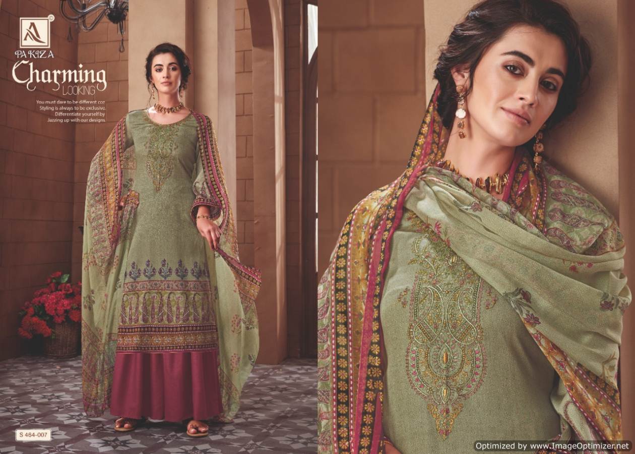 Alok Present Pakiza Pure Jam Cotton Digital Printed Dress Material