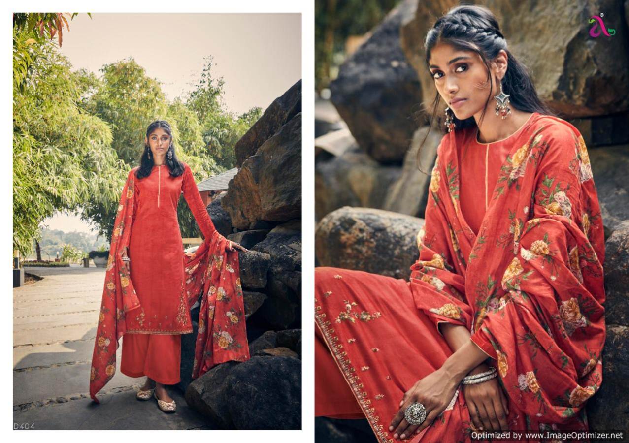 Angroop   Present   Reyes Pure Jam Silk Cotton Designer Dress Material
