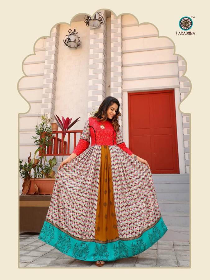 Aradhna Present Taj Vol 3 Long Kurti Collection