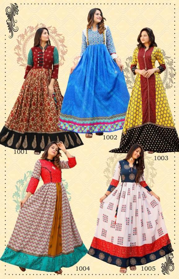 Aradhna Present Taj Vol 3 Long Kurti Collection