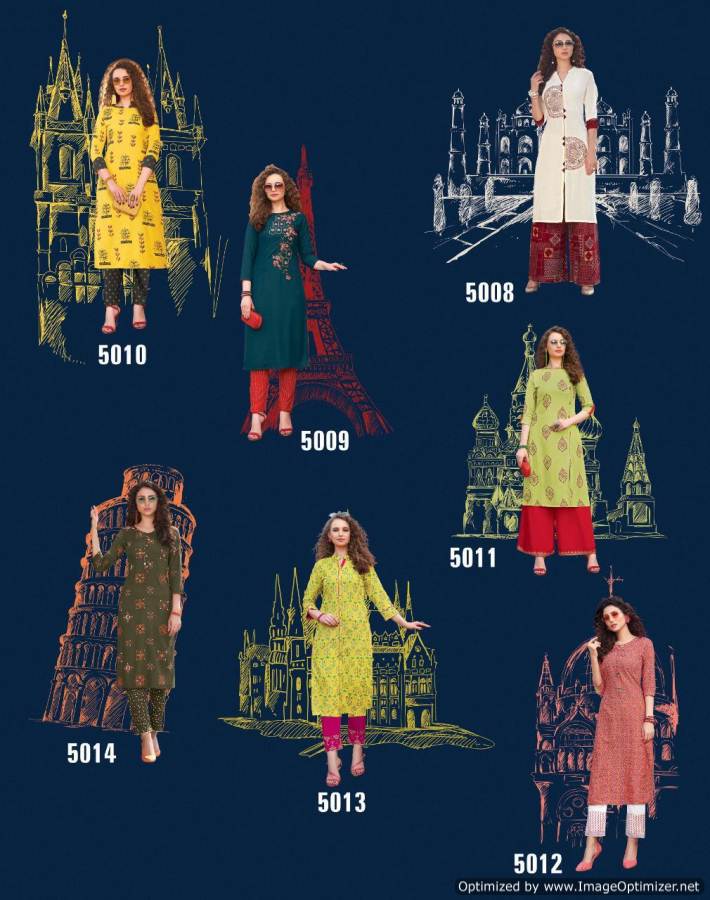 Biba`s 5 By Diya Trends Kurti With Bottom Collection.