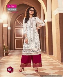 Biba`s 5 By Diya Trends Kurti With Bottom Collection.