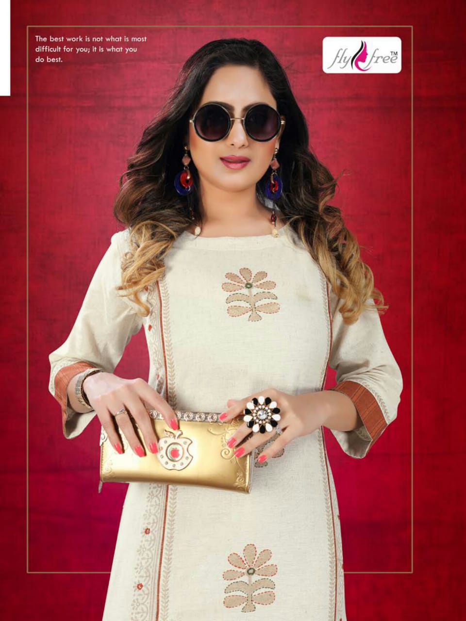 Fly Free Present Hakoba Kurtis Catalogue