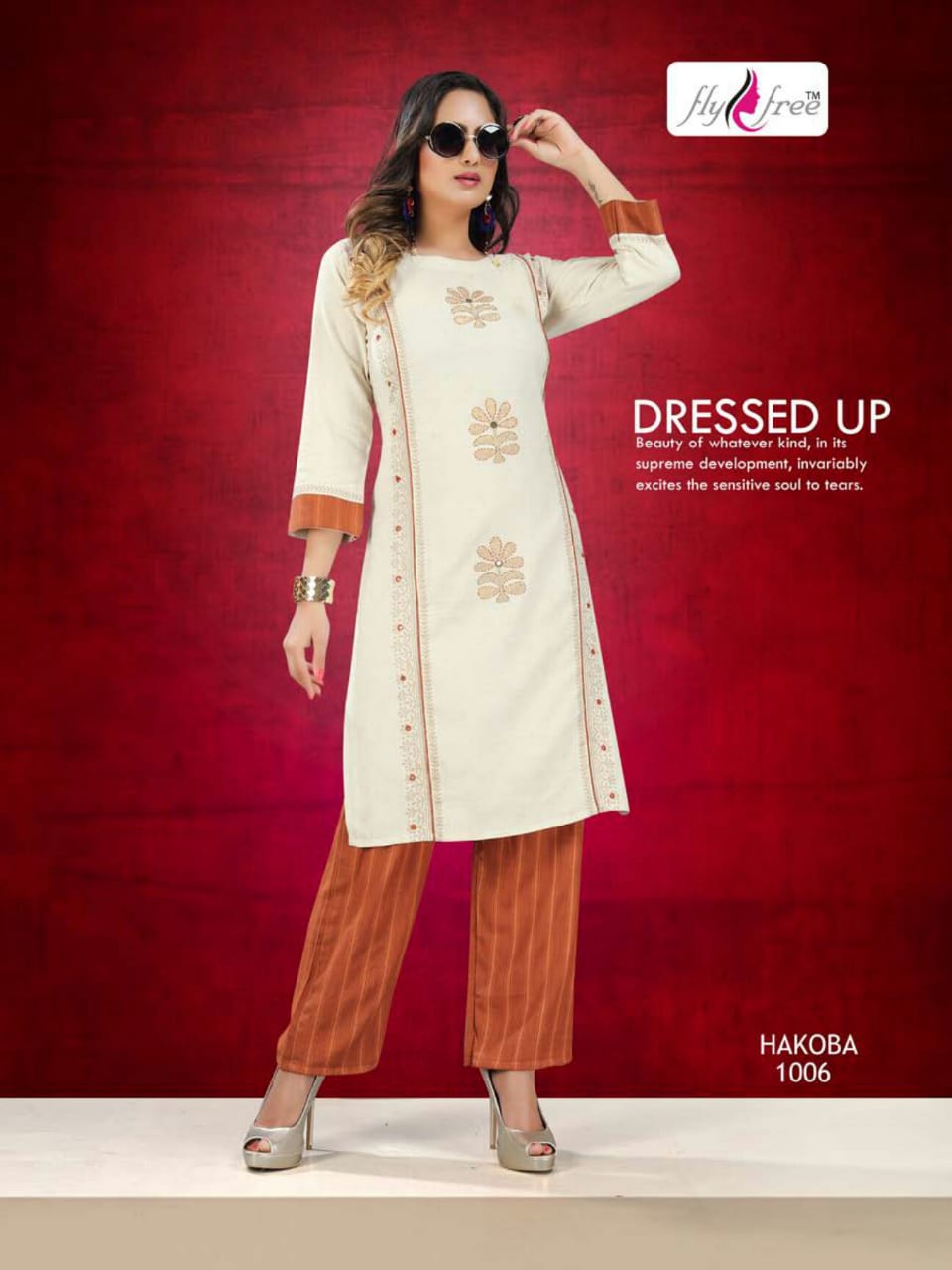Fly Free Present Hakoba Kurtis Catalogue