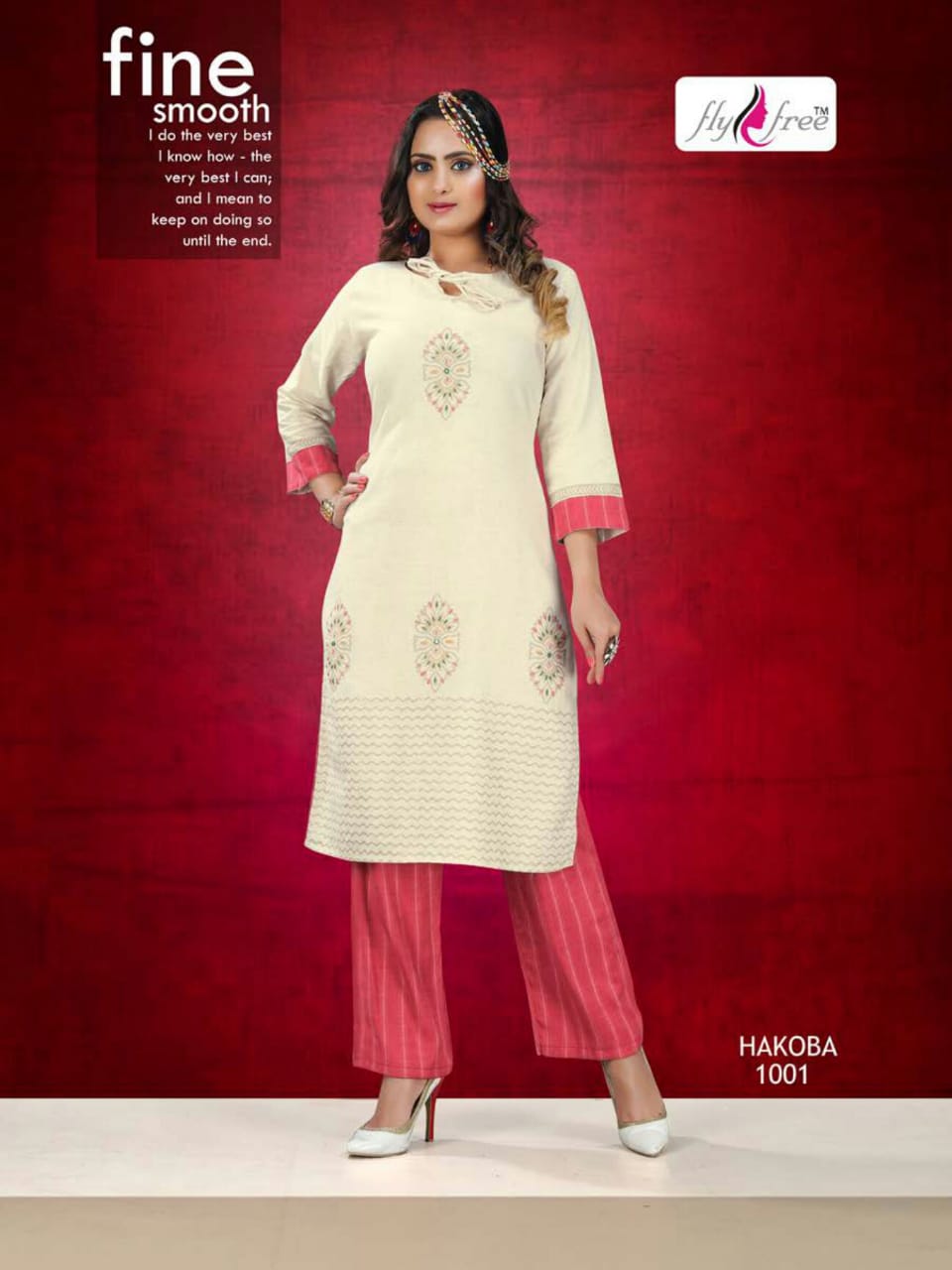 Fly Free Present Hakoba Kurtis Catalogue